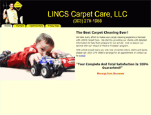 Tablet Screenshot of lincscarpetcare.com